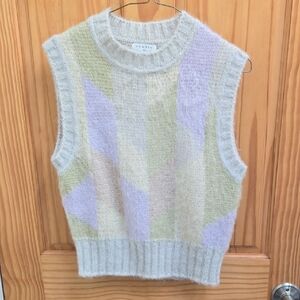 Sandro Poppy Color Blocked Sweater Vest